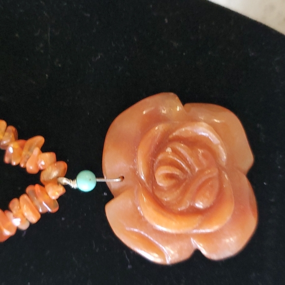 Handmade Carnelian necklace - Picture 2 of 7